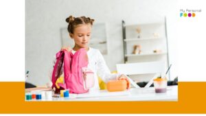 material almuerzo escolar saludable sostenible colegio niños