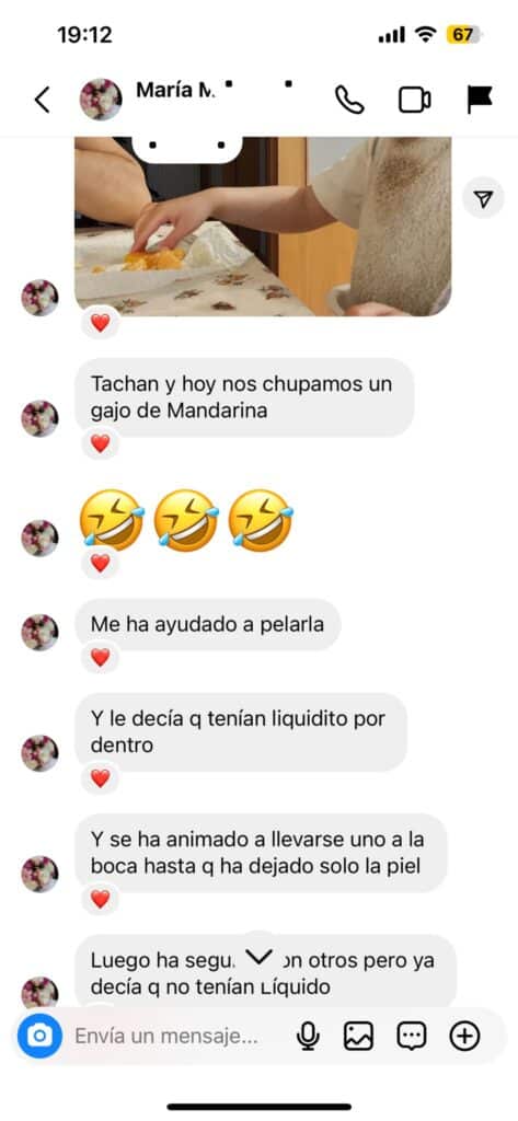 Testimonio María mandarina