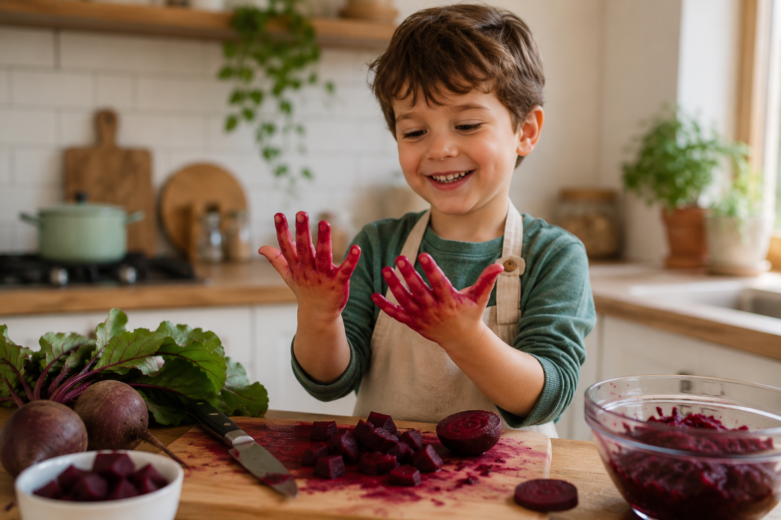 Cómo ofrecer remolacha a niños