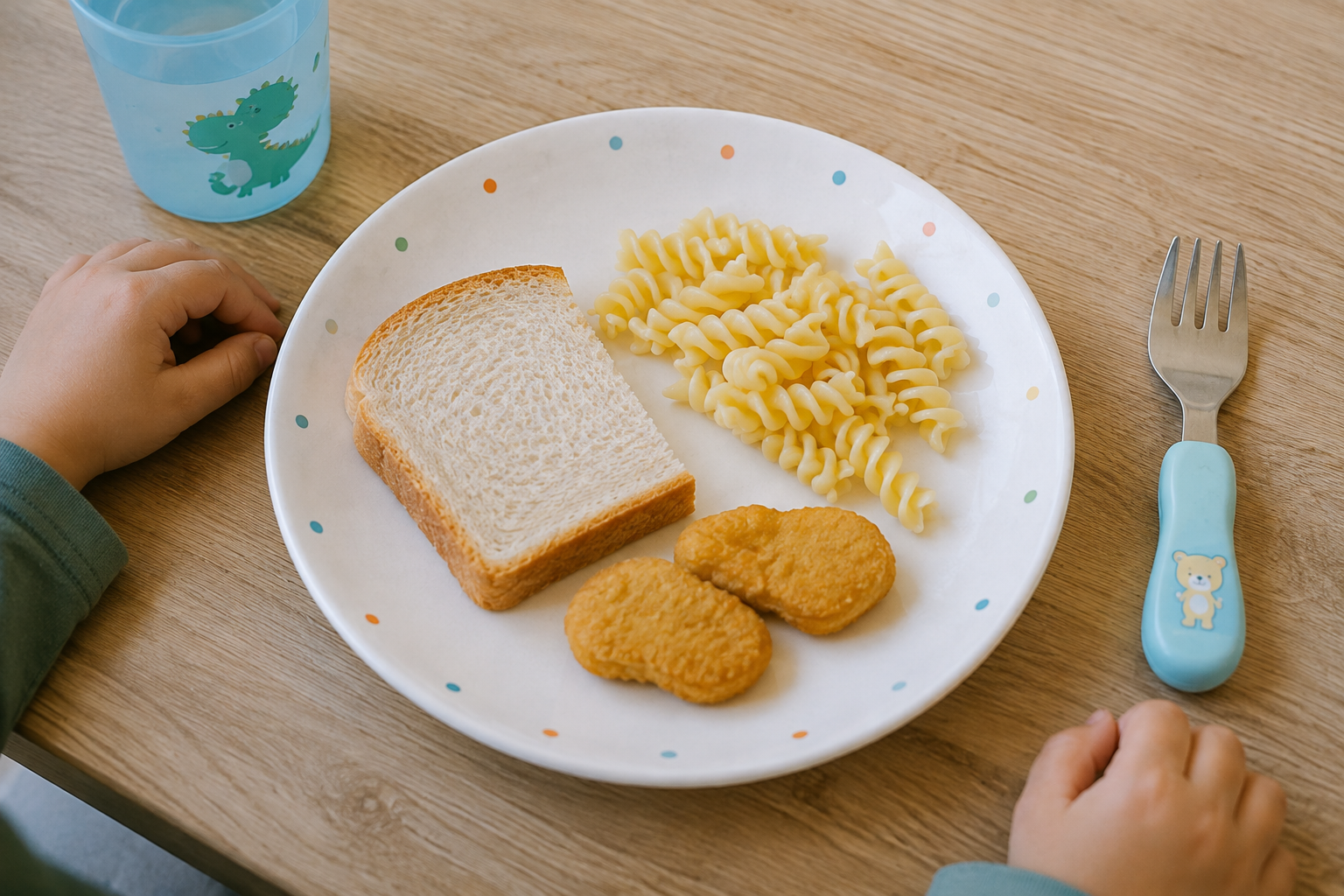 Alimentos seguros y fáciles de coger con las manos para un niño pequeño